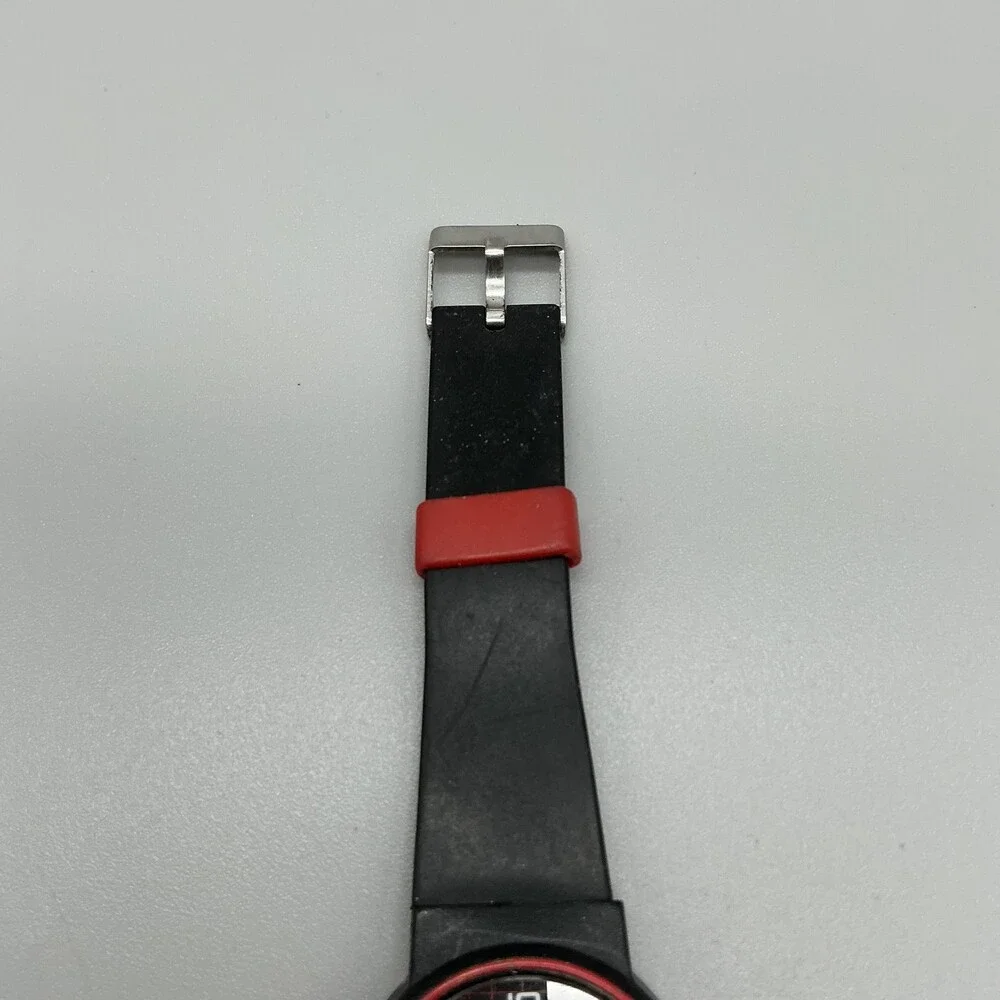 Armitron Awatch Mens Watch 34mm Black Dial Red Bezel Swiss 450.111 New Battery